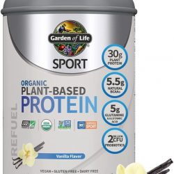 Organic Vegan Sport Protein Powder, Vanilla – Probiotics, BCAAs, 30g Plant Protein for Premium Post Workout Recovery – NSF Certified, Keto, Gluten & Dairy Free, Non GMO – Garden of Life – 19 Servings