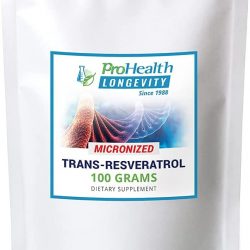 ProHealth Longevity Bulk Micronized Trans Resveratrol Powder 100 Grams – Pure Pharmaceutical Grade, 1000 mg per Scoop, Superior Absorption and Bioavailability