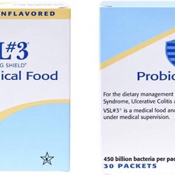 VSL#3, Powder Probiotic Medical Food for Dietary Management of Ulcerative Colitis (UC), High-Dose and High-Potency Refrigerated Probiotic Powder with 450 Billion CFUs, 2 Boxes