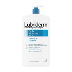 Lubriderm Daily Moisture Hydrating Body and Hand Lotion To Help Moisturize Dry Skin with Pro-Vitamin B5 For Healthy-Looking Skin, Non-Greasy, 24 fl. oz