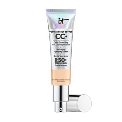 IT Cosmetics Your Skin But Better CC+ Cream, Light Medium (C) – Color Correcting Cream, Full-Coverage Foundation, Hydrating Serum & SPF 50+ Sunscreen – Natural Finish – 1.08 fl oz