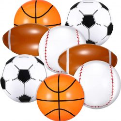 8 Pcs Sports Balls Inflates Beach Ball Pool Football Inflatable Ball Blow up Soccer Basketball Baseball Summer Pool Toys for Indoor Outdoor Beach Sports Games Theme Decorations Gift Party Favor