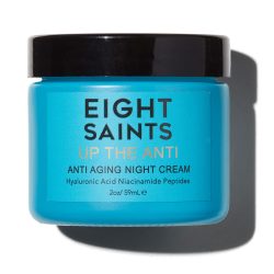 Eight Saints Up the Anti Night Cream to Reduce Fine Lines and Wrinkles, Natural and Organic Anti Aging Cream with Niacinamide and Hyaluronic Acid, 2 Ounces