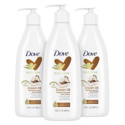 Dove Body Love Pampering Body Lotion for Silky, Smooth Skin Shea Butter Softens and Smoothes Dry Skin, White, 13.5 Oz, 3 Count