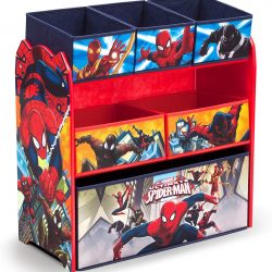 Delta Children 6 Bin Design and Store Toy Organizer – Greenguard Gold Certified, Spider-Man