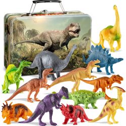 Dinosaur Toys for Kids Toys – 12 7-Inch Realistic Dinosaurs Figures with Storage Box | Kids Dinosaur Toys | Toddler Dinosaur Toy | Dinosaur Toys for Kids 3-5 5-7 | Dino Toys Kid Toys Toddler Boy Toys