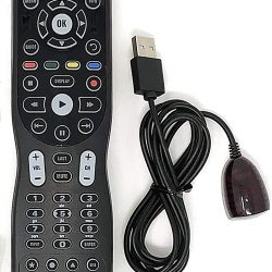 Inteset 4-in-1 Universal Backlit Remote & IReTV IR Receiver Combo. for Streamers That Have no IR Receiver Built in, Including F-TV, Nvidia Shield (2nd Gen), Kodi, MCE and Many Other A/V Devices