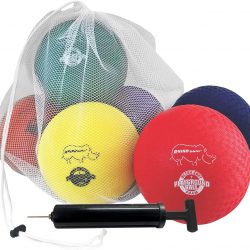 Champion Sports Playground Ball Set: Six Large Rhino Skin Soft Inflatable Balls for Kids Outdoor & Backyard Games, School & Gym Class