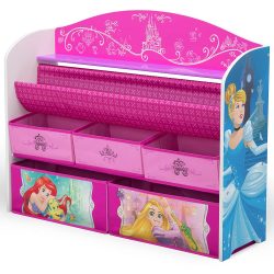 Delta Children Deluxe Book & Toy Organizer, Greenguard Gold Certified, Disney Princess