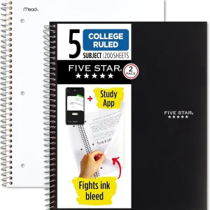 Five Star Spiral Notebook – College Ruled