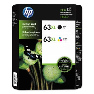 HP 63XL Ink Cartridge Combo Pack – Black & Tri-color